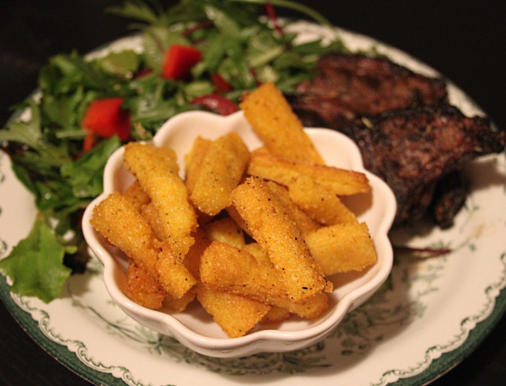 Glutenfria polenta pommes