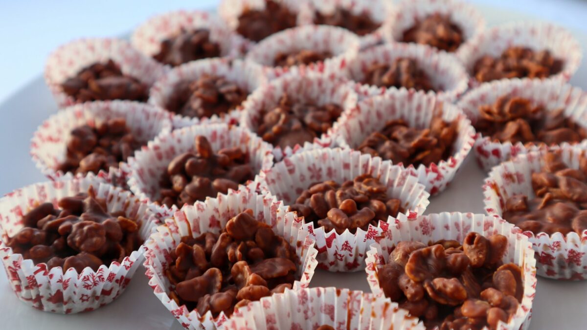 glutenfria chokladkrisp på två ingredienser