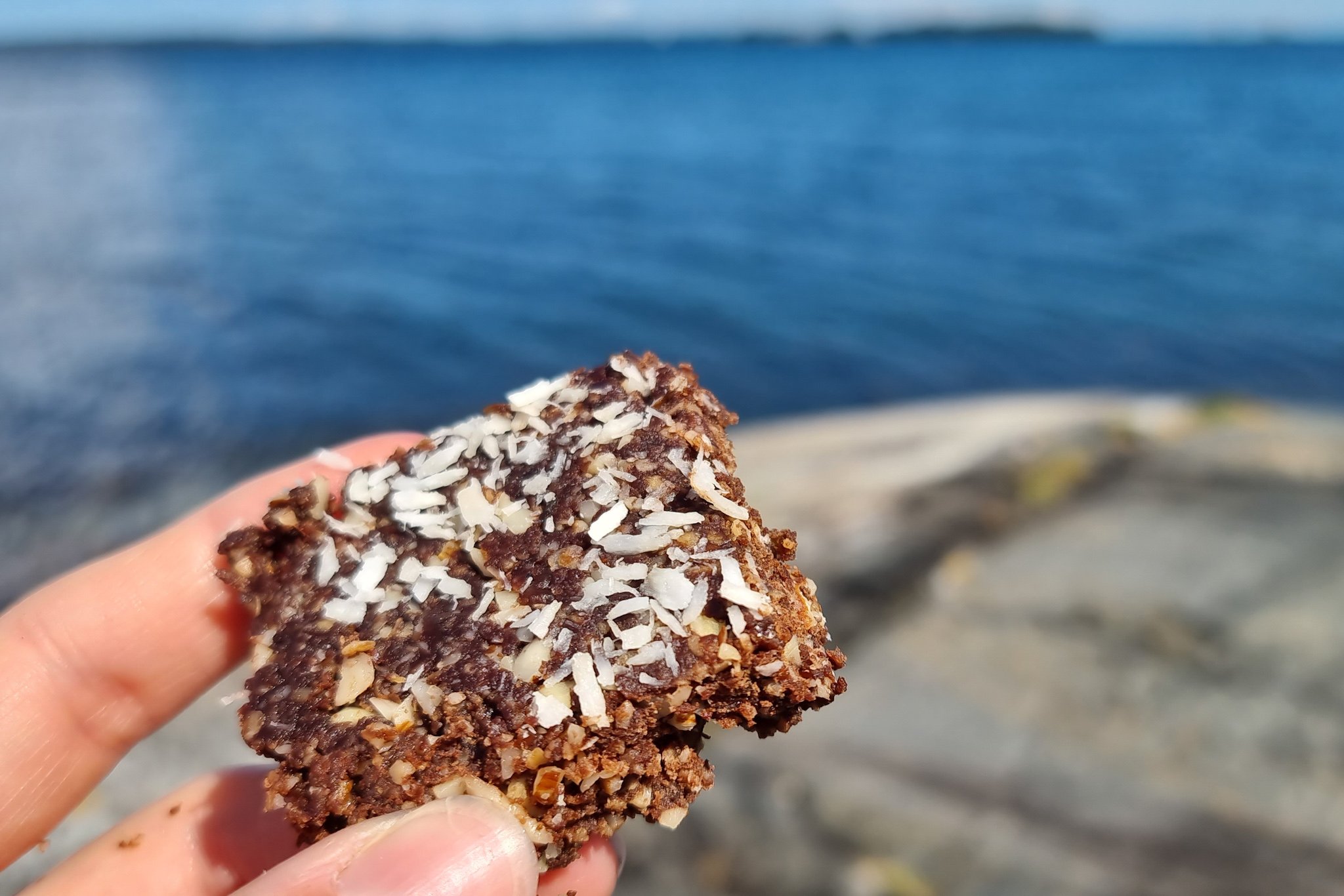 Glutenfri raw-chokladkaka med mandlar